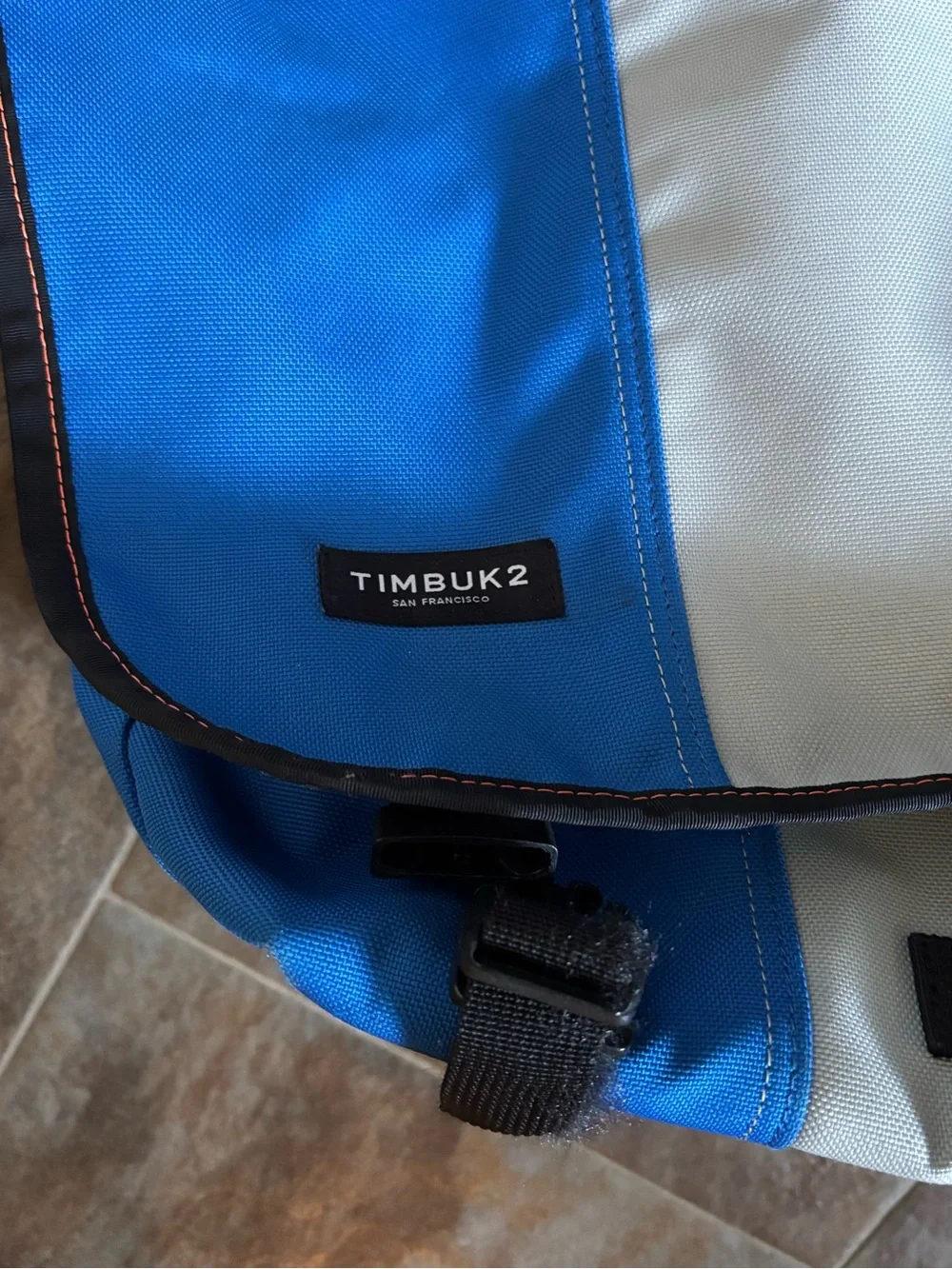 Blue and White Men's Messenger Bag - Timbuk 2